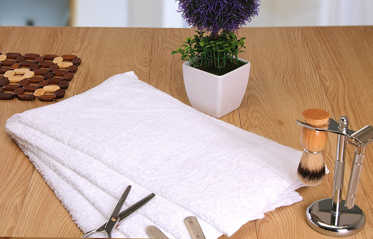 Salon Towels White 16"x27" For Hand, Gym, Beauty, Hair, Spa, and Home Hair Care 12-120 Pcs (Wholesale)