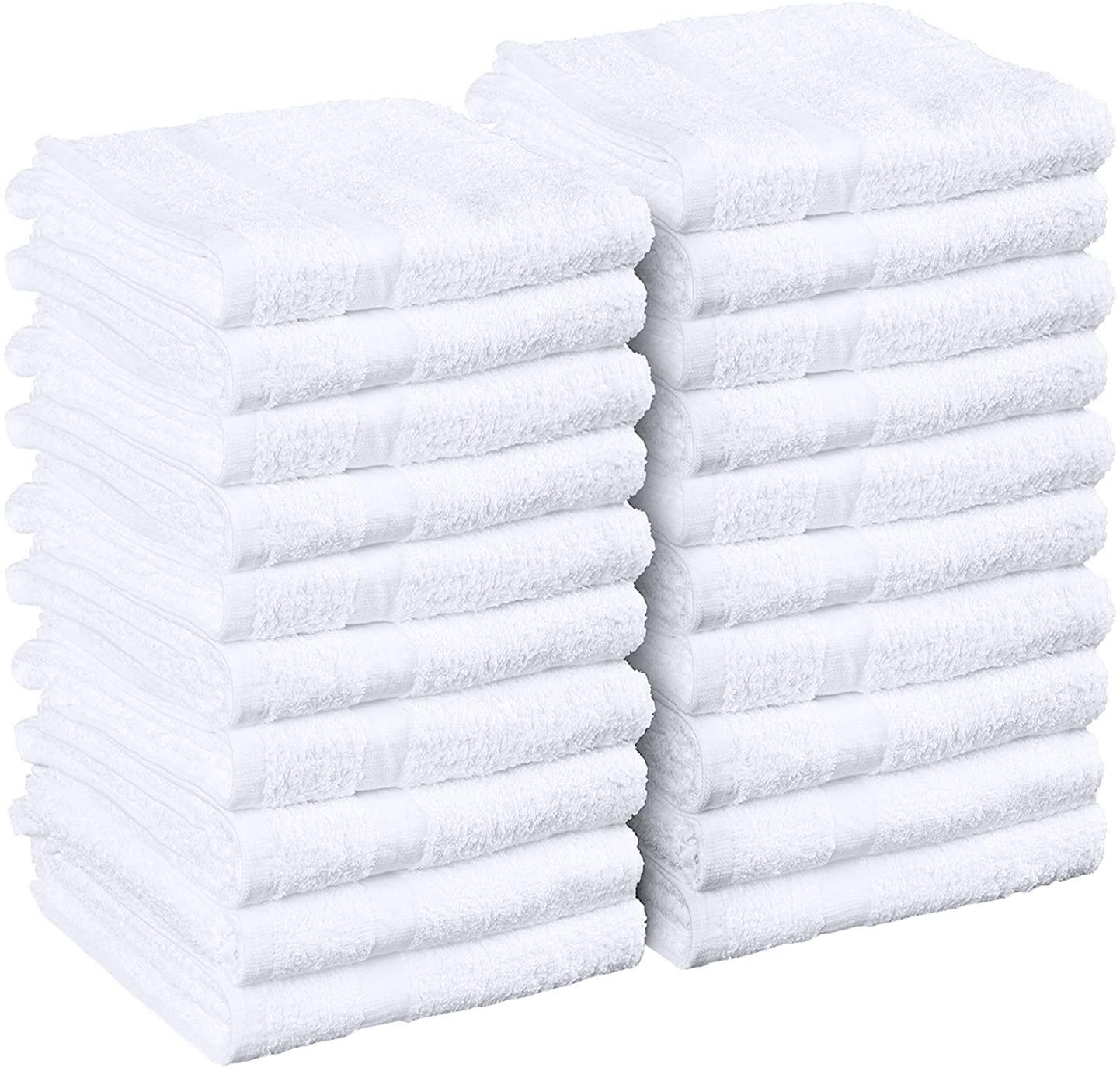 Salon Towels White 16"x27" For Hand, Gym, Beauty, Hair, Spa, and Home Hair Care 12-120 Pcs (Wholesale)