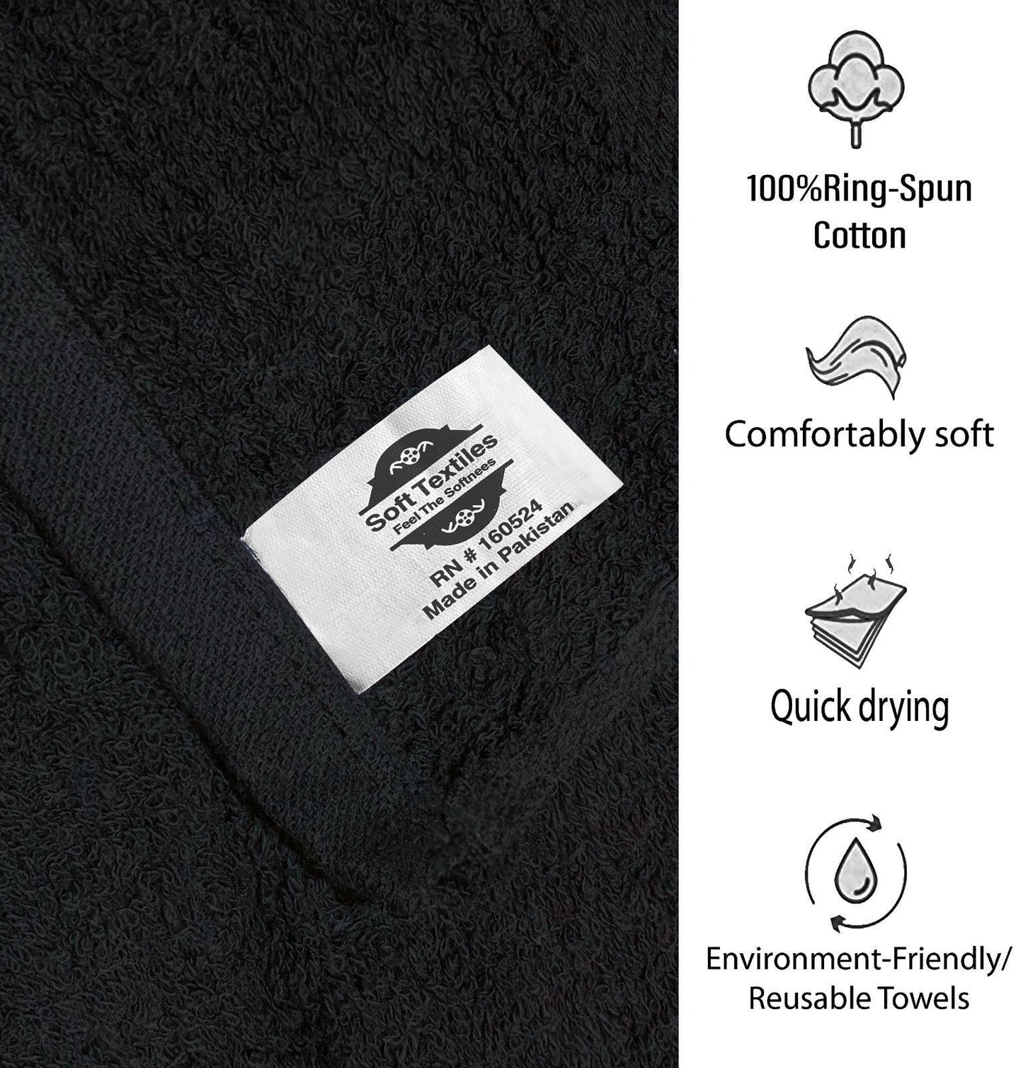 Salon Towel 16"x27" Pure Cotton Economy Hand Gym & Parlour Towels