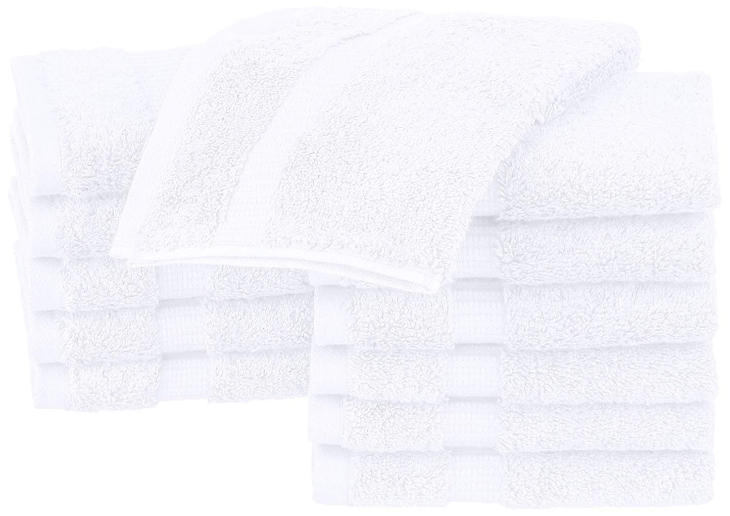 WashCloth 12x12 White 100% Pure Cotton Gym Towel Soft Textiles Wholesales